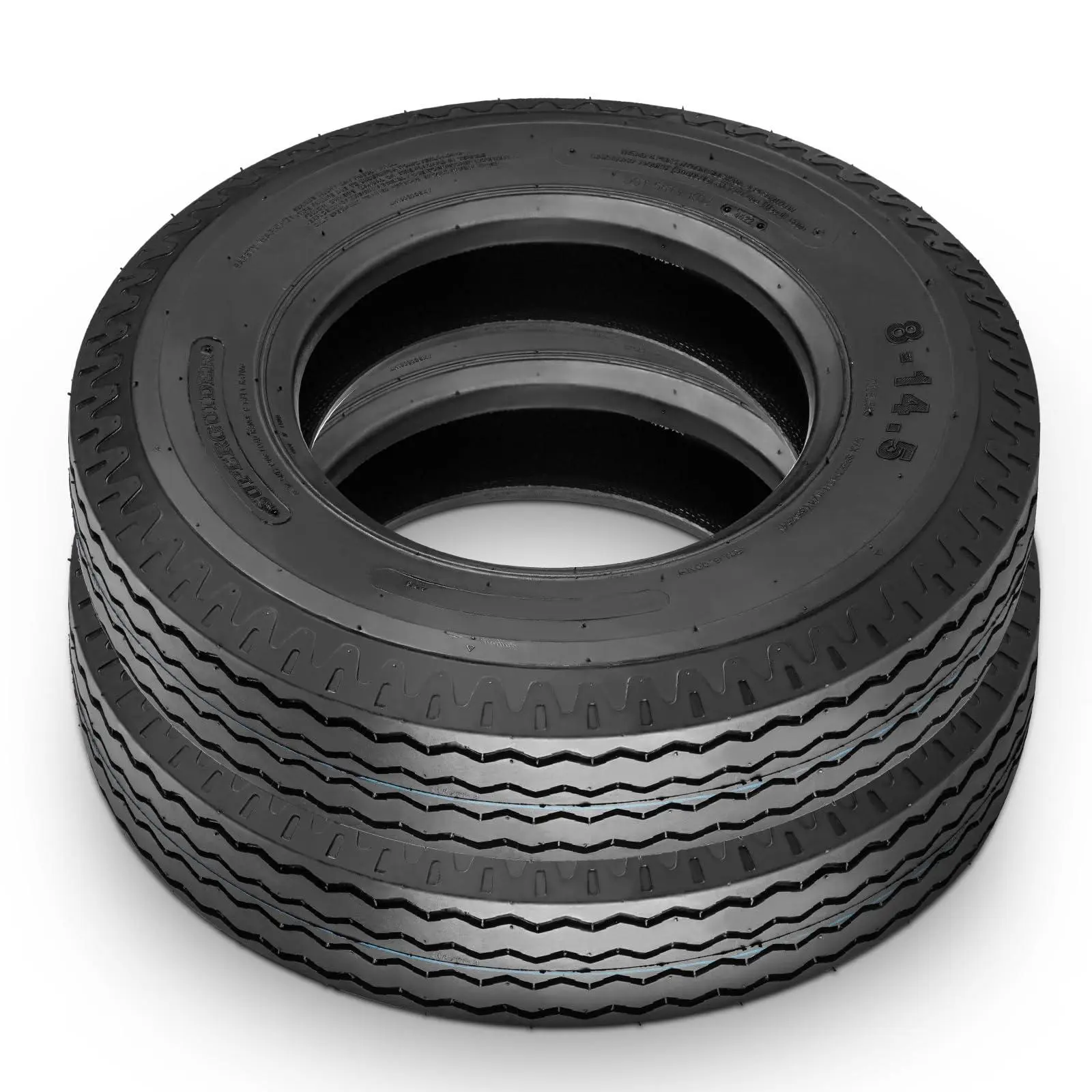 GARVEE 8-14.5 Trailer Tires, 14PR Heavy Duty Rubber Tires for RV, Boat, and Utility Trailers, 2 Pack
