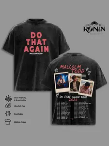 Malcolm Todd Do That Again Tour 2026 Vintage Graphic T Shirt, Indie Pop Concert Tee, Double Sided Tour Dates Shirt, Retro Washed Oversized Unisex Heavy Cotton Streetwear Top, Music Fan Gift Apparel, North America Tour Merch Tee