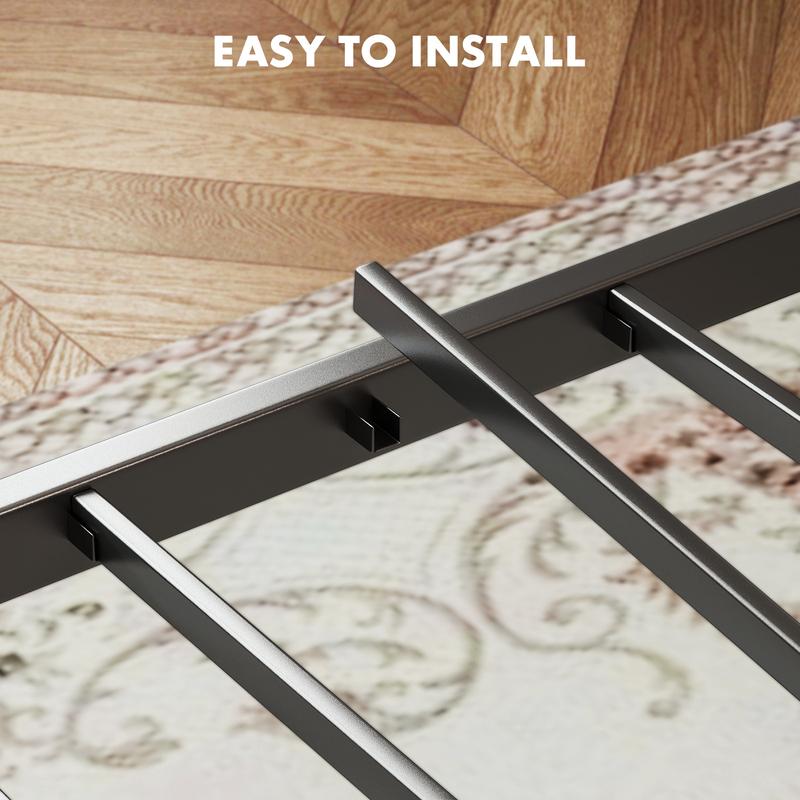 Metal Platform Bed Frame "Twin/Full/Queen"Mattress Foundation with Headboard and and Footboard, No Box Spring Needed with 800LBS Room Sturdy Wooden Slats Support