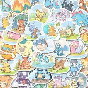 50 PC Pokemon Stickers Pokemon in Nature