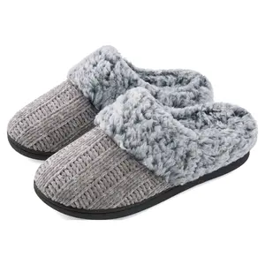 VONMAY Women's comfortable warm Slippers Cozy fall Slip-on Indoor Outdoor House Shoes Walking Slide winter platform snow Footwear Rubber Soft Flipflop