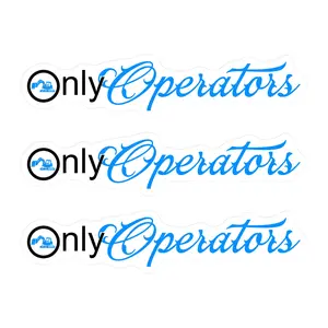Only Operators Hard Hat Sticker