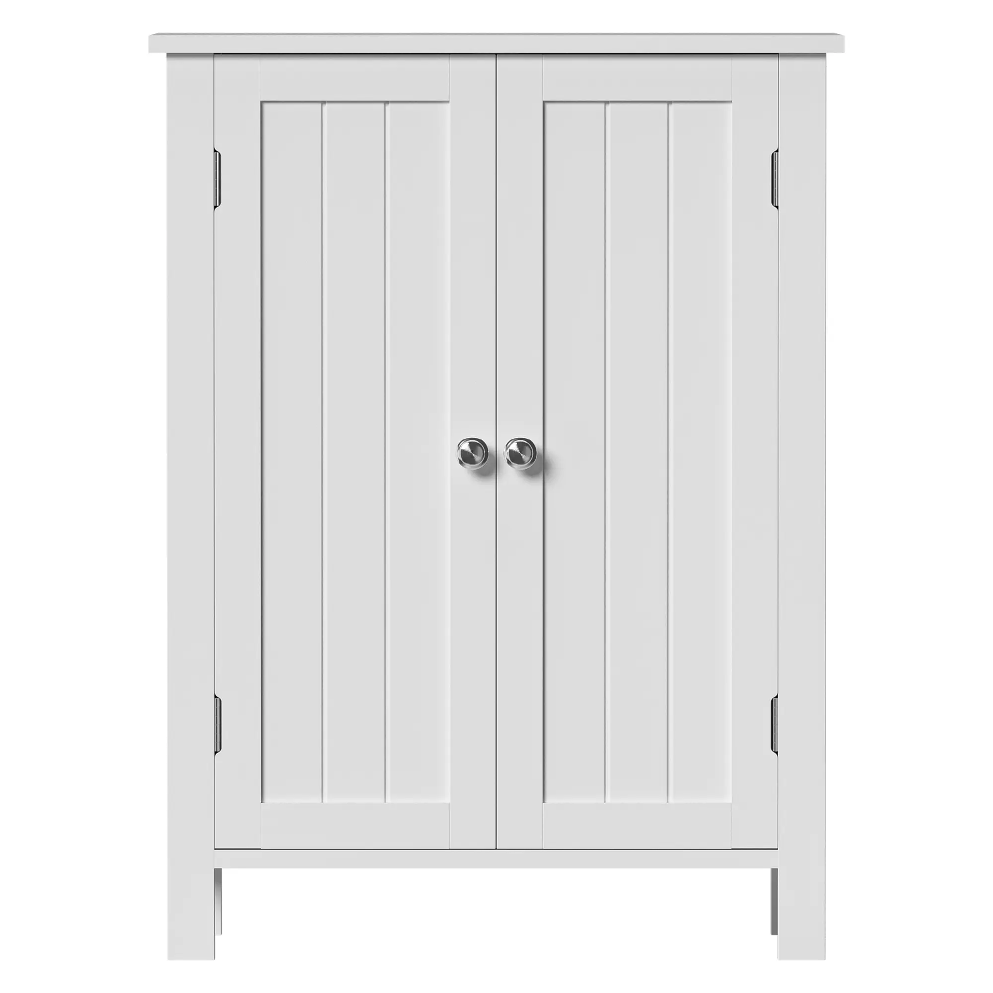 ZenStyle Freestanding Modern MDF White Bathroom Cabinet - Tall Double-Door Cupboard with Adjustable Shelves, Durable Family-Safe Build, Space-Saving Design, Multi-Layer Wall Cabinet Compatibility, Easy Setup, Ample Storage for Bathroom Upgrade