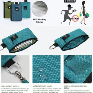 New Multi-Functional Card Holder Keychain Rfid Anti-Theft, Ultra-Thin Mini Wallet, Compact Card Case, Wearable Neck Strap, Card Holder Organizer
