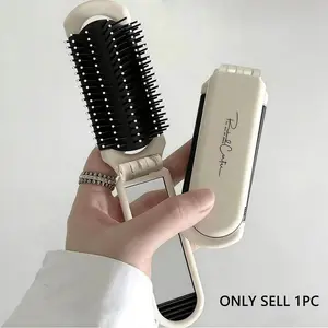 Portable Foldable Cushion Comb Mirror Set, Mini Airbag Comb Combo, Integrated Hair Massage Comb, Detachable/mirror Options Available, Flexible Teeth