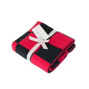 Red & Black Adult Swaddle Blanket