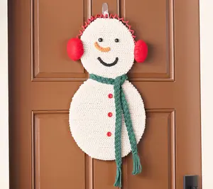 Home Reflections Woven Fabric Snowman Ornament