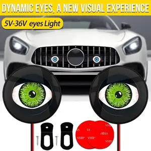 FCCEMC 3D Dynamic Devil Eye LED Motorcycle Decorative Light Retrofit Kits Assembly OLED Screen Motorcycle Ambient Lamp DC5-36V