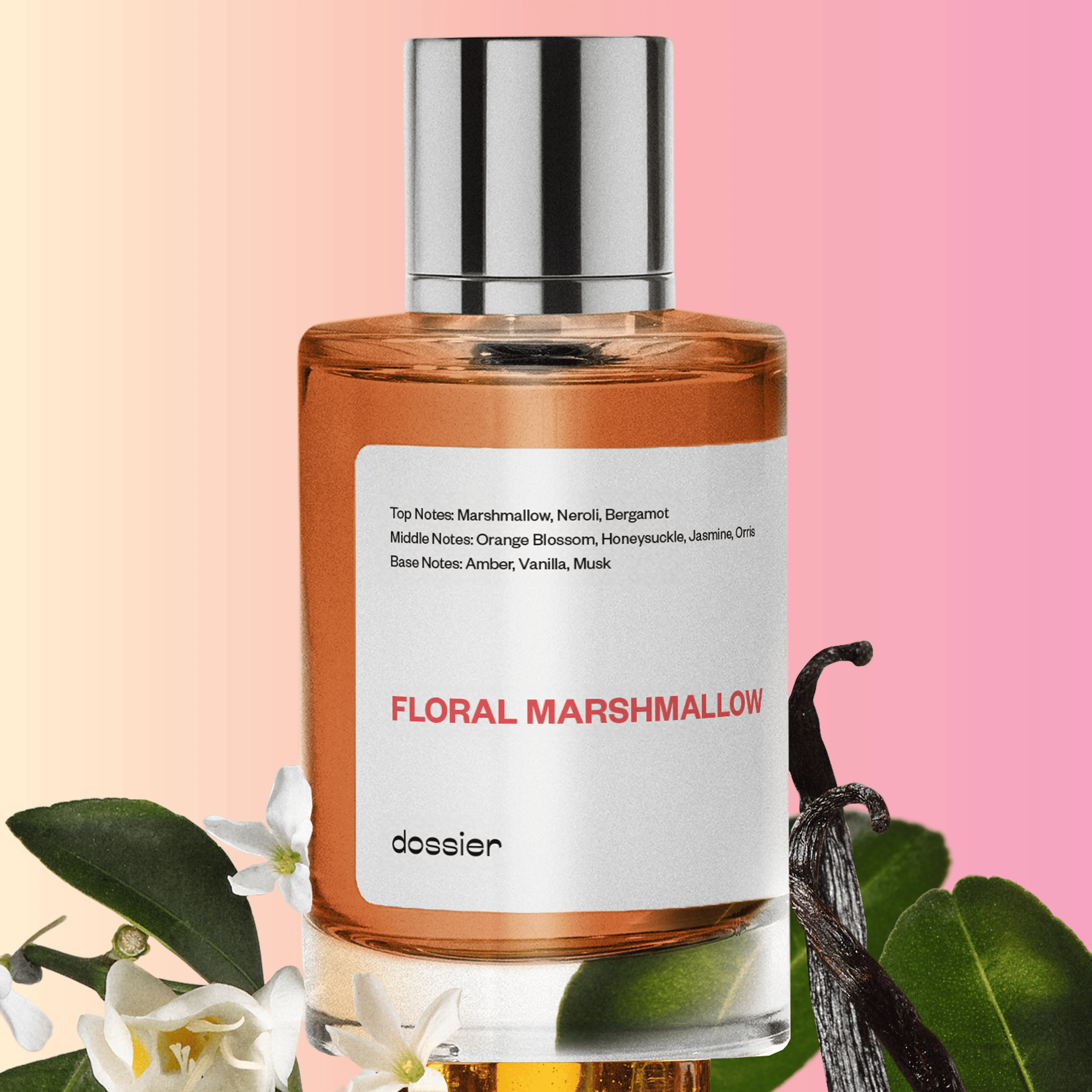 Floral Marshmallow, Dossier, Women Perfume, Eau de Parfum, 50ml, Marshmallow, Neroli, Jasmine, Orris, Amber, Vanilla, Musk Floral Marshmallow, Dossier, Women Perfume, Eau de Parfum, 50ml, Marshmallow, Neroli, Jasmine, Orris, Amber, Vanilla, Musk