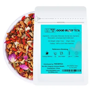 FM108TEA Featured Good Sleep Tea,Natural Benefits Stress Relieving & Relaxing,Resealable Bag 3.5 Ounce Beverage Caffeine-Free Passion loose leaf herbal tea tea