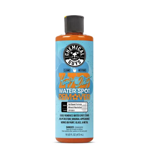 CHEMICAL GUYS Heavy Duty Water Spot Remover – Fast-Acting Gel Cleaner Eliminates Hard Water Spots, Stains & Mineral Deposits from Car Paint, Glass, Chrome, Metal & Wheels – Restore Shine & Clarity - Helps Prevent Paint Etching