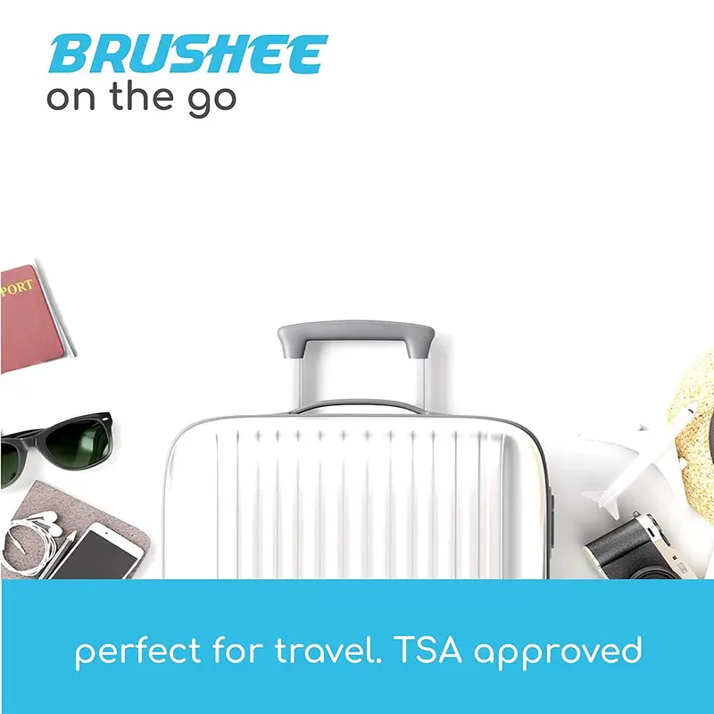 Brushee 4-in-1 On-the -Go Toothbrush - Paste, Brush, Pick, Floss - Fresh Mint 6