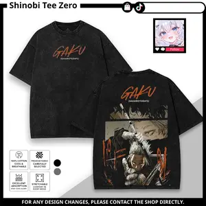 Sakamoto Days Gaku Washed Vintage Anime Graphic Tee Shirt, Assassin Manga Aesthetic Acid Wash Black Streetwear T-Shirt, Samurai Action Tee Hoodie Sweatshirt Tank Top Unisex for Men Women Anime Fans Gift