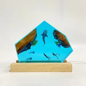 Whale Shark Decorative Figurine, Jellyfish and Diver Ornaments, Handmade Craftsmanship, Unique Home Decoration, Perfect Gift Idea, Abstract Figure Sculpture