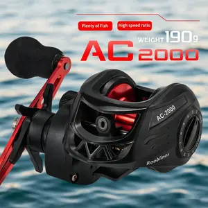Baitcasting Fishing Reel, Fishing Equipment, 8KG Max Drag 6.3:1 High Speed Gear Ratio, Dual 10-Point Magnetic Brake System, Stainless Steel Bearings, Aluminum Spool, Unloading Alarm, Corrosion Resistant Metal Frame, Freshwater & Saltwater Compatible