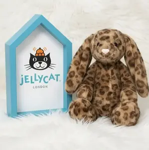 Jellycat Leopard Bunny Plush - Soft Spotted Rabbit Stuffed Animal, Cute Toy Gift for Kids, Baby Shower & Nursery Decor