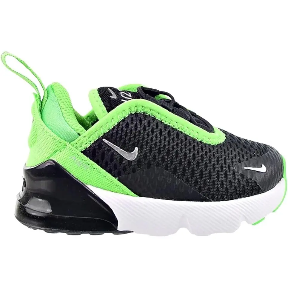 Toddler's Nike Air Max 270 Black/Chrome-Green Strike (DD1646 021)
