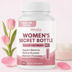 Female Intimate Moisturizer, Kacip Fatimah 1,000mg & Manjakni 200mg for Female Intimate Health, Slippery Elm for Women, Vegan, 60 Capsules