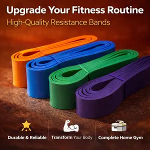 Resistance Bands for Working Out,  Elastic Exercise Bands for Strength Training, Stretching, Workout; Home Gym Equipment for Women Men, Pilates Yoga Physical Therapy, Leg Glute Arm Exercise Kit