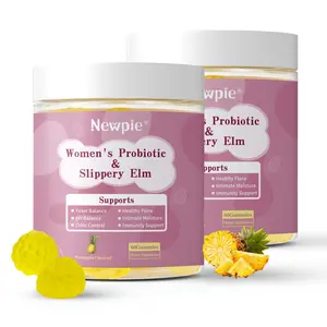 Feminine Probiotic + Moisture Gummies | All-in-One with Slippery Elm, Prebiotics & Lactobacillus for Women’s pH Balance & Hydration – Pineapple Flavor 60 Countrebiotics & Lactobacillus Blend,ImmuneSystem, Pineapple Flavor-60 Gummies