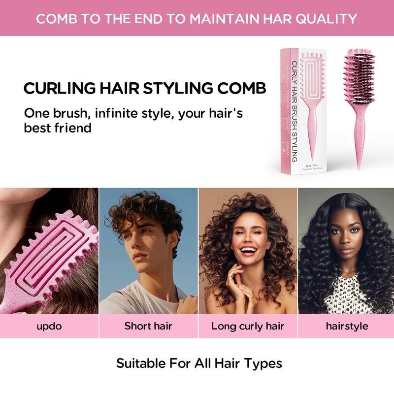 2026 Curly Hair Brush, Curl Defining Brush, DefiningBrush for Detangling Shaping and Defining Curls, LessPulling,Reduces Frizz, Effortlessly DefinedCurls,Waves&Coils, Defining Curls for Women,Men,Wet&Dry Hair