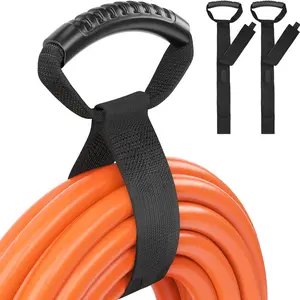 Wrap It Storage Straps - 18” (2-Pack) – Heavy-Duty Hook and Loop Cord Carrying Strap, Hanger, and Organizer with Handle for Pool Hoses, Garden Hoses, Cords, Cables and More