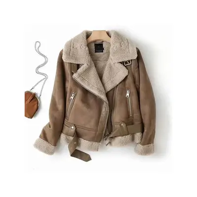 Depop Zara Faux Suede Coat Faux Shearling Zara Faux Leather