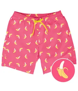 Pink Banana Peel Stretch Swim Trunks - 7.5" Inseam