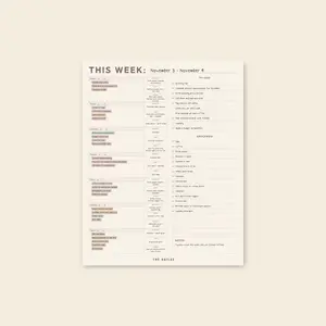 Weekly Fridge Calendar Weekly Fridge Calendar