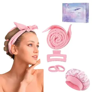 Heatless Curling Headband Set, 5pcs/set Soft Sleep Waves Hair Accessories for Women, No Damage Hair Curling Tool, Perfect Gift Idea