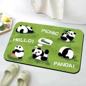 Thick Diatomaceous Earth Mat, Quick-Dry Absorbent Non-Slip Pad, Durable Easy-Clean Floor Protector for Bathroom, Kitchen, Bedroom, Entryway