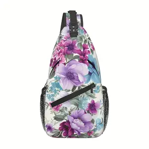 Crossbody Chest Bag Hiking Blooming Flowers Shoulder Bag Folding Large Capacity Fashion Durable Can Be Used For Shopping, Work, Leisure Travel Beach Bag Fishing Backpack Travel Accessories Must Have Backpack For School Back To School Christmas Gifts