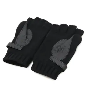 Pre-owned HERMÈS Deer skin Small Leather Goods Hermes Lionel Cuerda Selle cashmere deerskin gloves