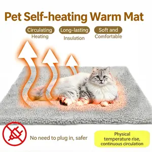Pet Self-Heating Warm Pad, No Plug Needed Physical Heating, Soft Comfortable Mat for Cats and Dogs Sleeping, One Piece