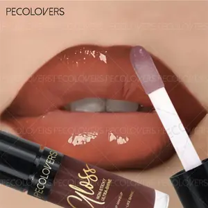 1PC Moisturizing Hydrating Glitter Lip Gloss Long-lasting Jelly Mirror Liquid Lipstick Shiny Pearlescent Glossy Pink Lip Tint Valentine'S Day Gifts