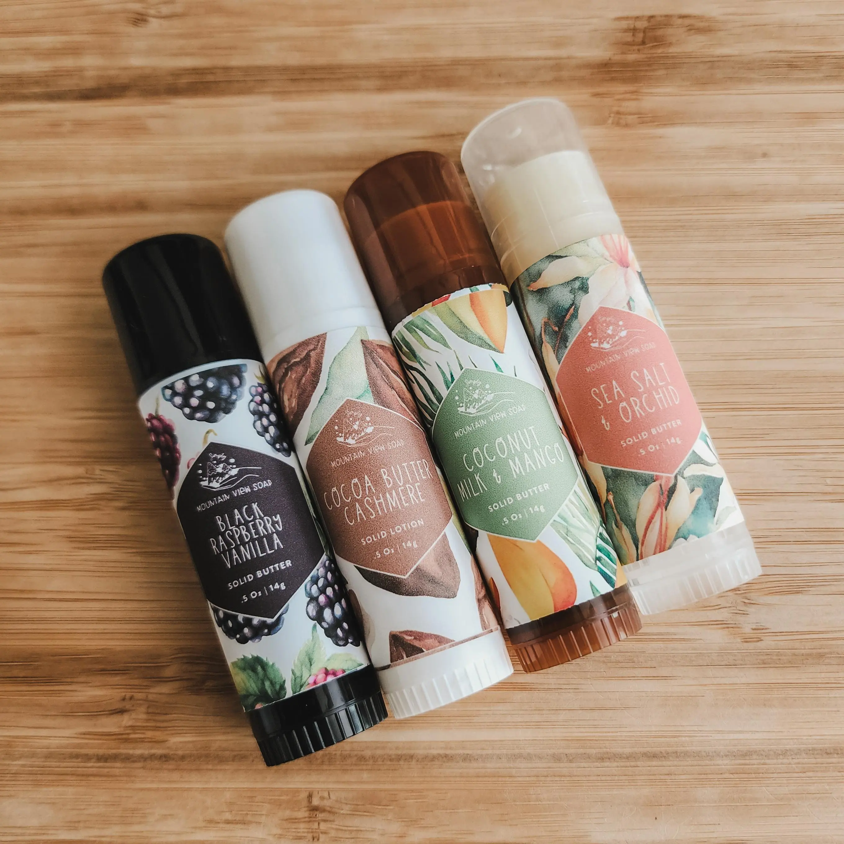 TRAVEL: Solid Body Butter For Dry Skin - Coconut Free - Body Care, Lotion - Mountain View Soap Unscented and Scent Sticks