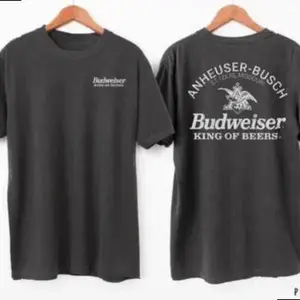 Budweiser 2 Side T-Shirt | Funny drinking shirt | Budweiser King Of Beer | Vintage Beer Cotton Tee
