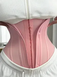 1 Piece Women’s Waist Trainer with Adjustable Hook and Eye Closure, Classic Solid Fajas, High Waist Slim Girdle & Tummy Control Cincher, Soft Comfort Sexy Corset Belt for Ladies, High Elastic Waist Cincher, Ideal for Yoga, Gym Training and Daily Figure