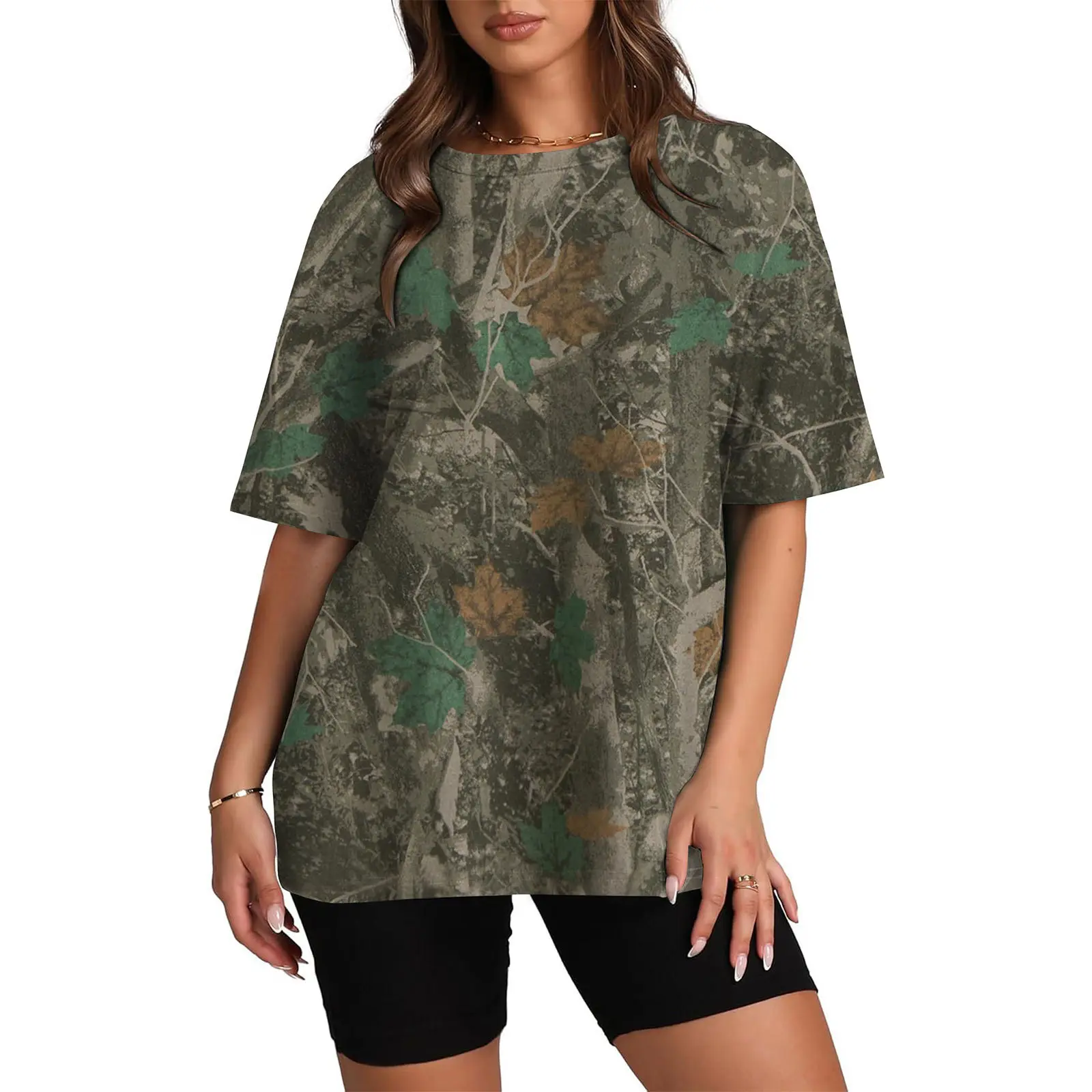 Camo Print Casual Top & Shorts Set (Reg.) Camo Print Casual Top & Shorts Set (Reg.)