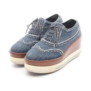 Pre-owned miu miu Denim Small Leather Goods Sneakers