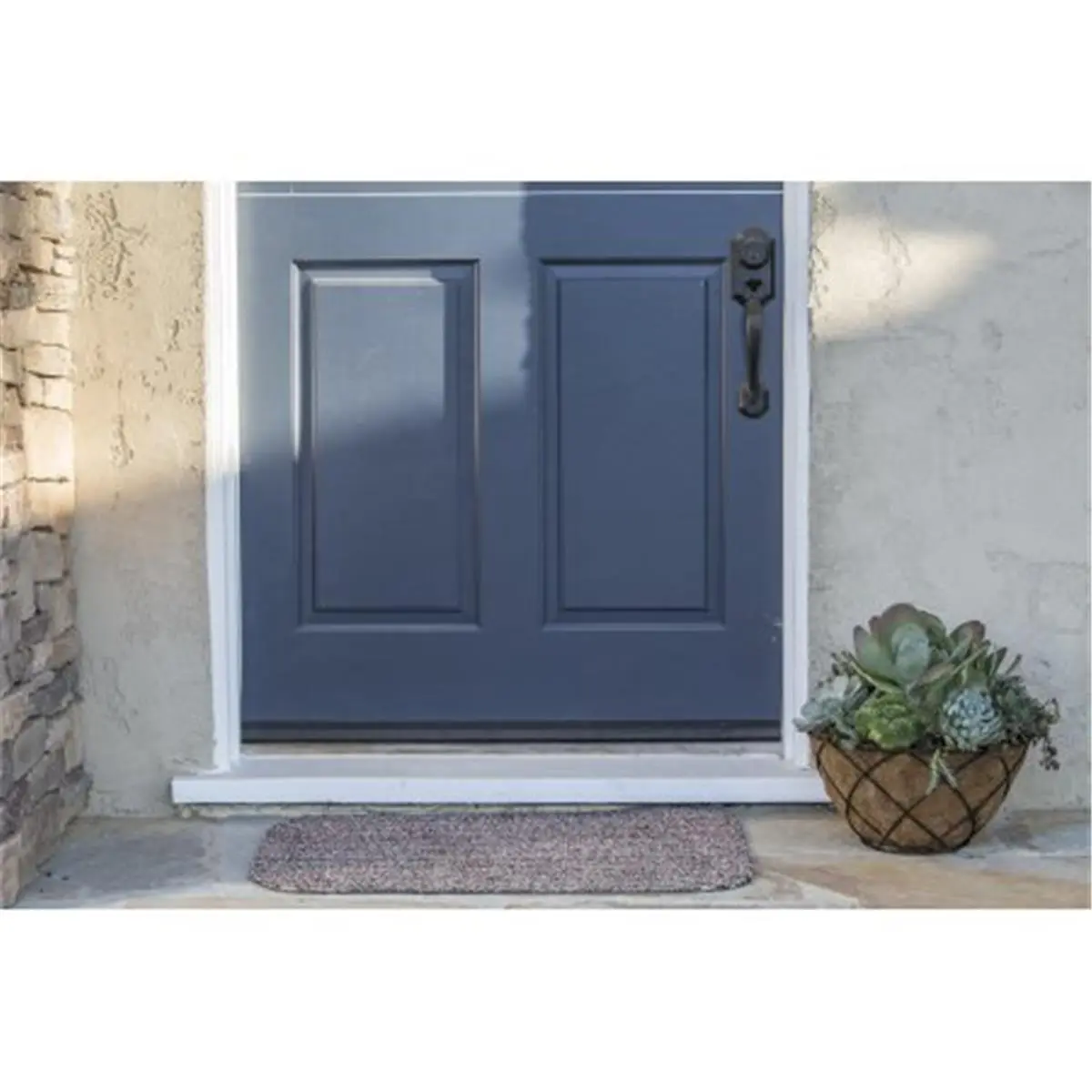 212 MAIN HISC Solid Muddle Mat Low Pile Rug - Microfiber Blend, Recycled, Machine Washable Rug, Ultra-Thin, Waterproof Backing