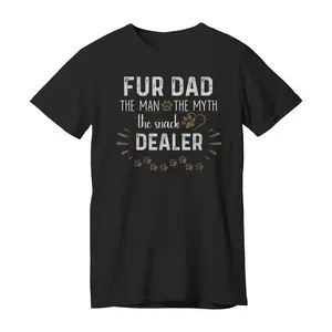 Fur Dad The Man The Myth The Snack Dealer Dog Fathers Day T-shirt Unisex Heavy Cotton