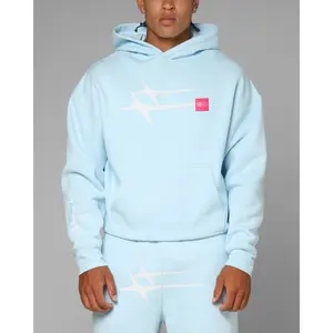 Loiter Hybrid Hoodie Light Blue