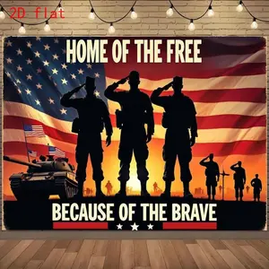 2D Flat US Army Banner Polyester Indoor Outdoor Birthday Christmas Home Decor Party Decoration No Power Needed Holiday Celebration wall tapestry hanging