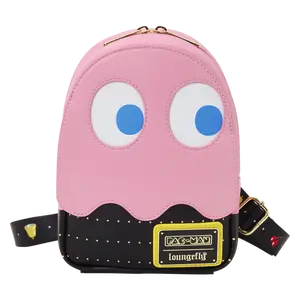Loungefly Pac-Man Pinky Ghost Glow-in-the-Dark Sling Crossbody Bag