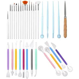 32 count Air Dry Clay Tools, Practical Polymer Clay Sculpting Tools Kit for Adults, Pottery Clay Kit for Dotting, Carving, Drawing, Molding, Modeling, Shaping