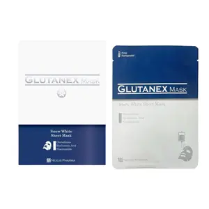 Glutanex Snow White Mask 15 Sheets - Glutathione, Hyaluronic Acid, Niacinamide