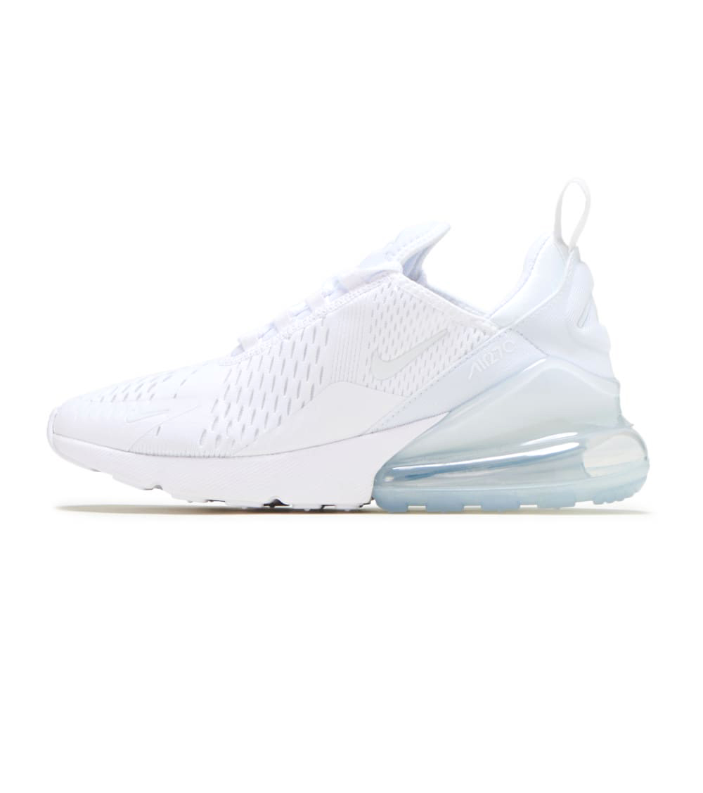 Youth Nike Air Max 270 White/White-Metallic Silver (943345 103) (GS)
