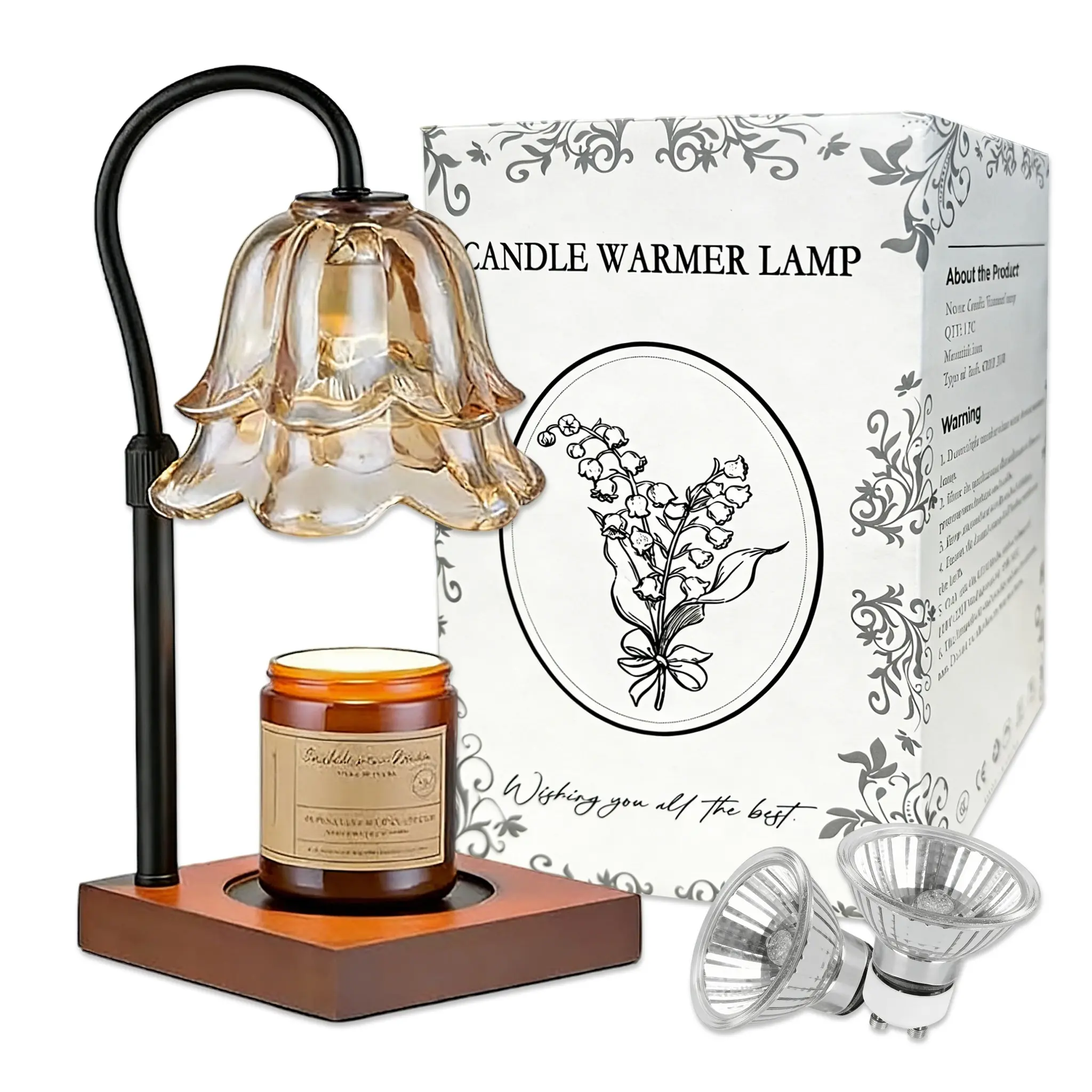 Transparent - Golden Flower Black Rod