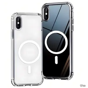 Magnetic Transparent Wireless Charge Protective Case For Smartphone iPhone X XS XR XS Max Cover Cellphone Accessories